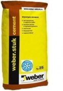 weber stuk cement winter зимняя водостойкая и морозостойкая тонкослойная штукатурка (25кг)